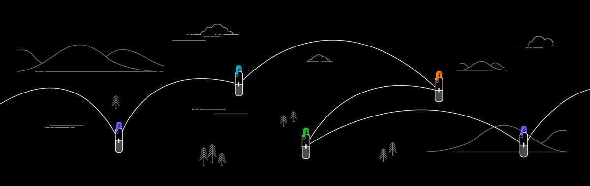 Illustration of goTenna Mesh network